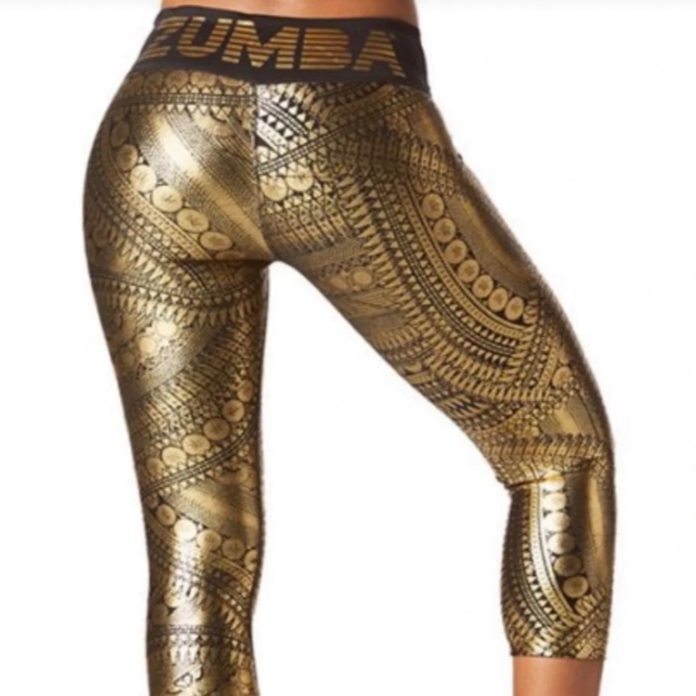 Zumba All  Night Metallic Capri Leggings